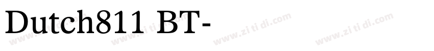 Dutch811 BT字体转换